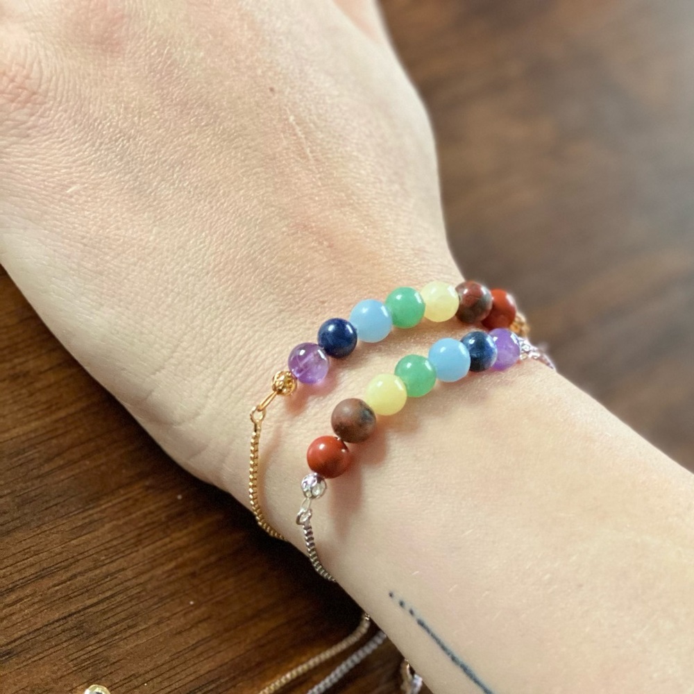 Gold Gemstone Chakra Bracelet